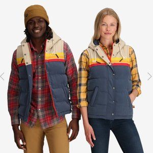 Yo Colorado Unisex Epic Fader Puffer Vest - Size M - Navy, Red, Orange, Yellow